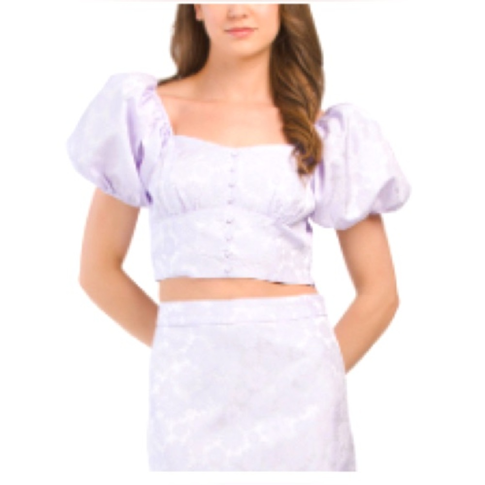 Endless Rose NWT * two piece lavender Floral Jacquard Maxi Skirt Set
